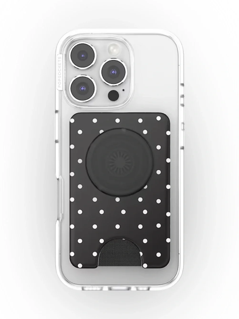 PopSockets Licorice Black Dot MagSafe PopWallet | Phone Grip | NEW